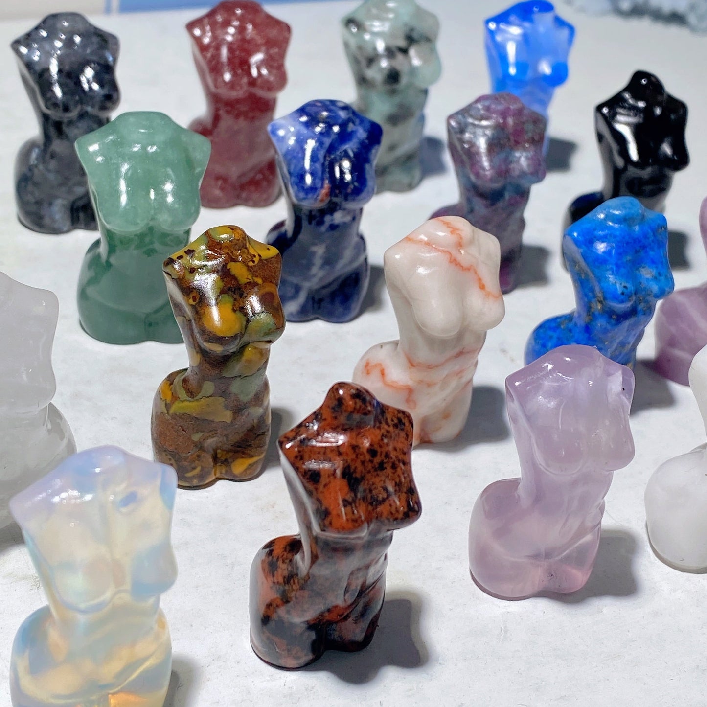 1.4" Mixed Crystal Model Body Carvings Bulk Wholesale