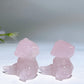1.1" Rose Quartz MEW Pokemon Carving Crystal Healing Bulk Wholesale