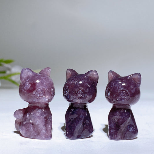 1.2" Purple Mica Luna Sailor Moon Carving Crystal Healing Bulk Wholesale