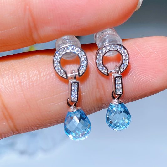 S925 Crystal Earrings Crystal Healing Bulk Wholesale