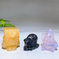 1.6" Natural Mixed Crystal SpongeBob Character Carving 5 Pieces Crystal Healing Bulk Wholesale