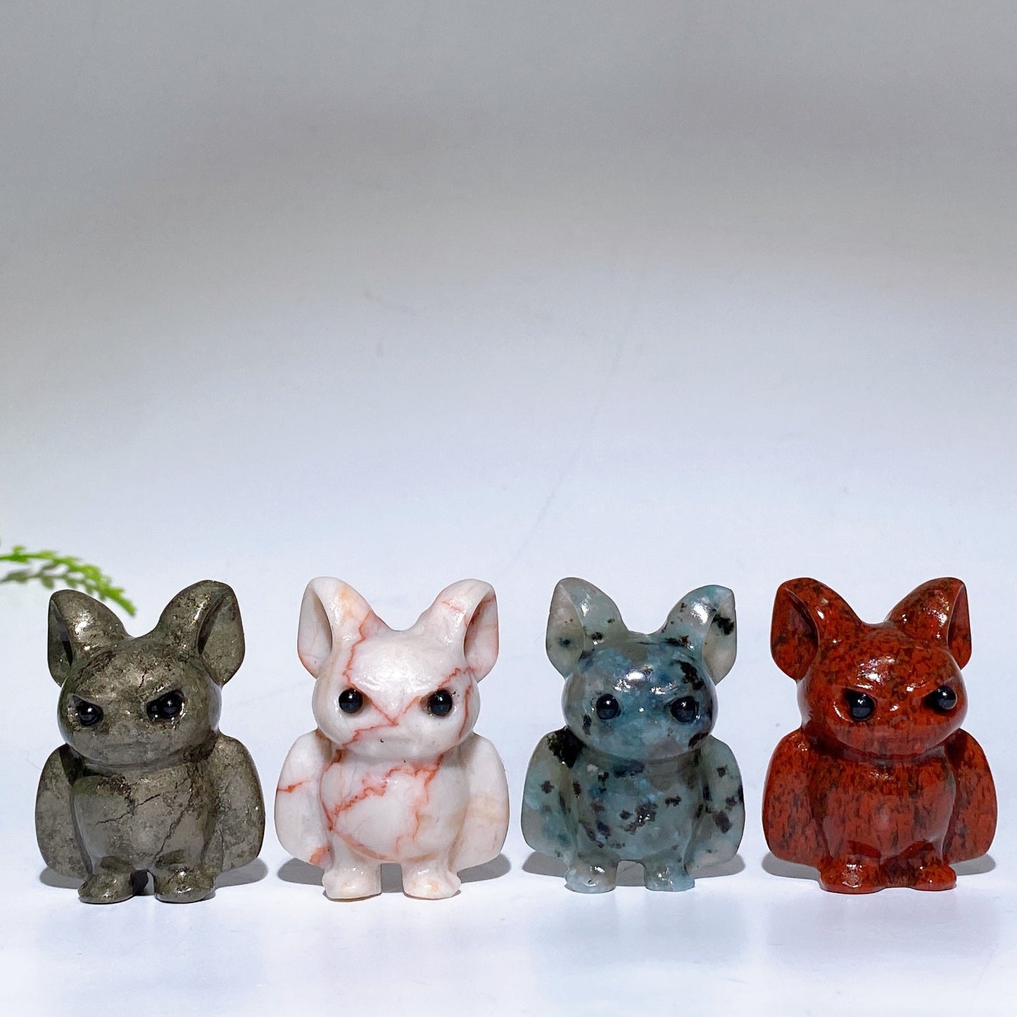 1.6" Natural Crystal Bat Carving Crystal Healing Bulk Wholesale