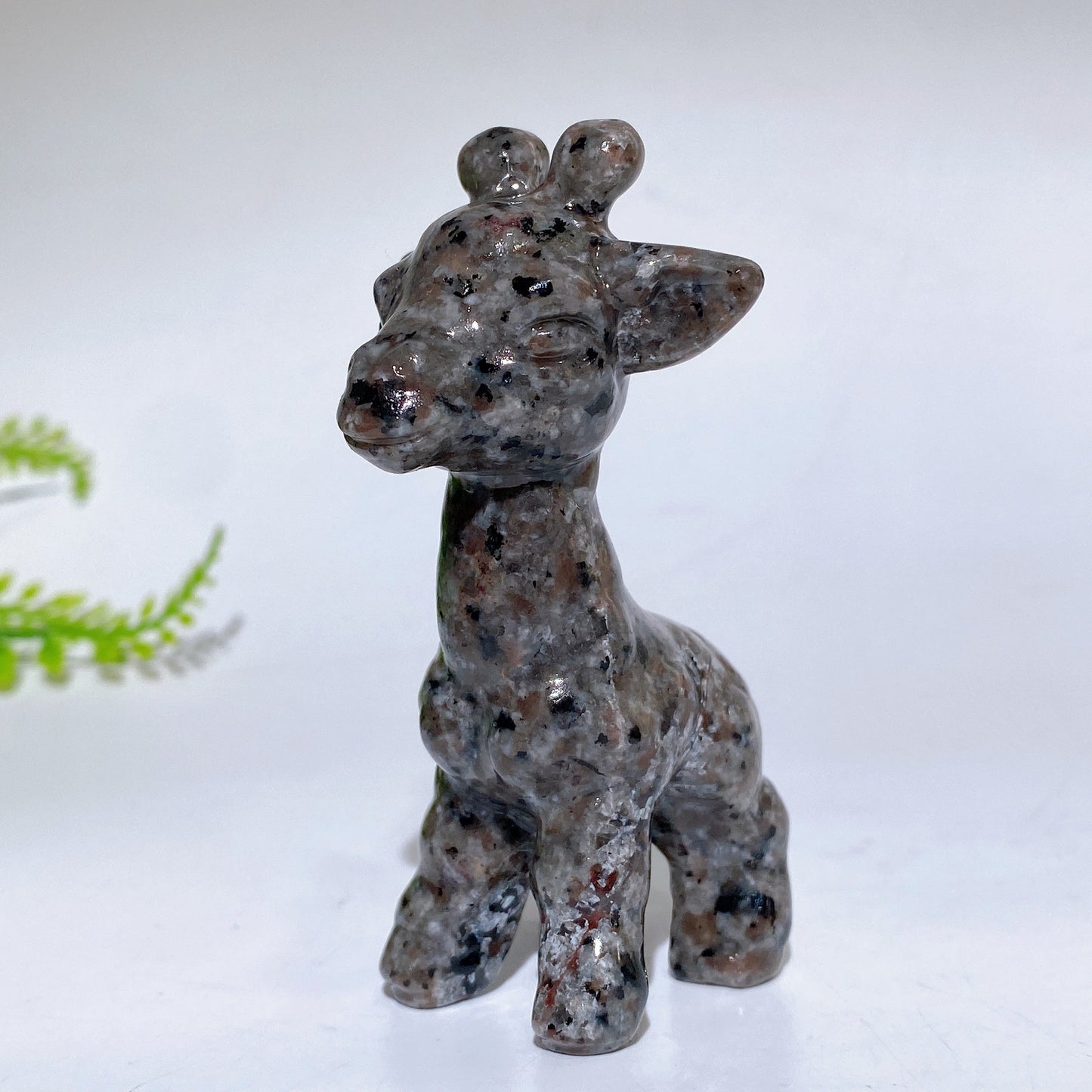 3.1" Natural Crystal Giraffe Carving Crystal Healing Bulk Wholesale