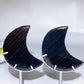 3.2" Midnight Lace Obsidian Moon Carving with Stand Crystal Healing Bulk Wholesale