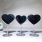 2.8"-3.1" Midnight Lace Obsidian Heart Carving with Stand Crystal Healing Bulk Wholesale