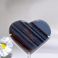 2.8"-3.1" Midnight Lace Obsidian Heart Carving with Stand Crystal Healing Bulk Wholesale