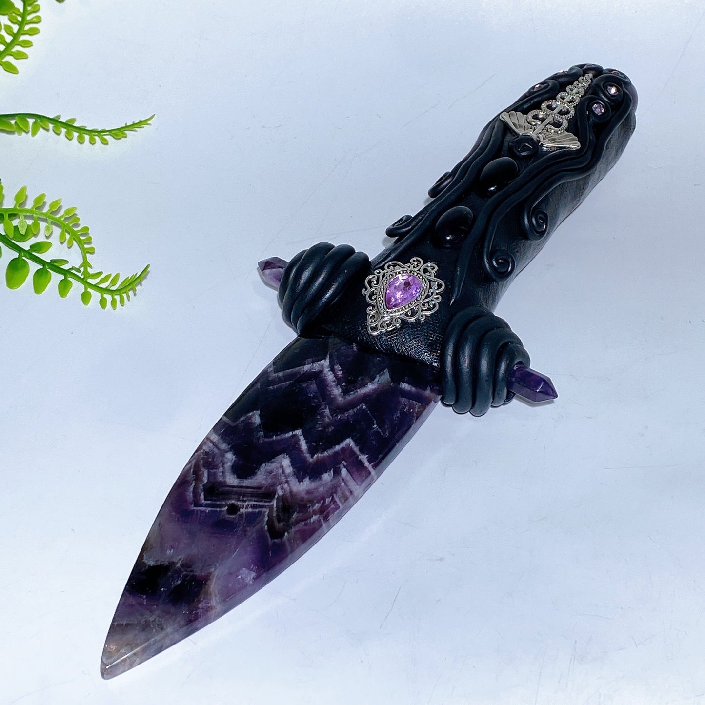 Natural Crystal Sword Carving with Resin Handle Crystal Healing Bulk Wholesale
