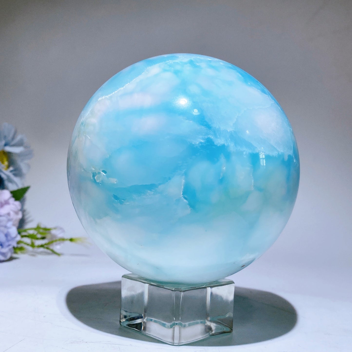 10.5cm Large Unique Hemimorphite Sphere Crystal Healing Bulk Wholesale