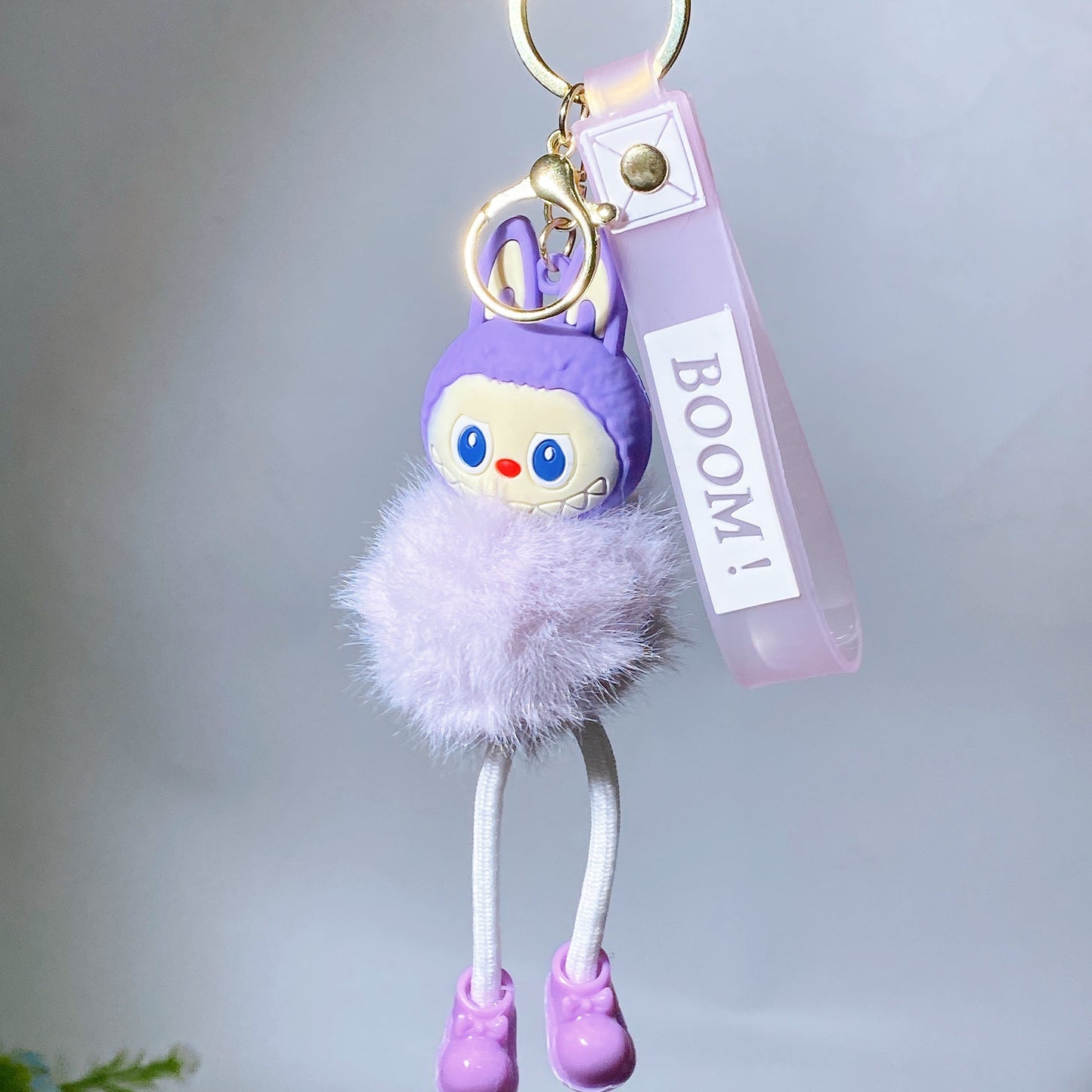 Resin Plush Labubu Key Chain Crystal Healing Bulk Wholesale