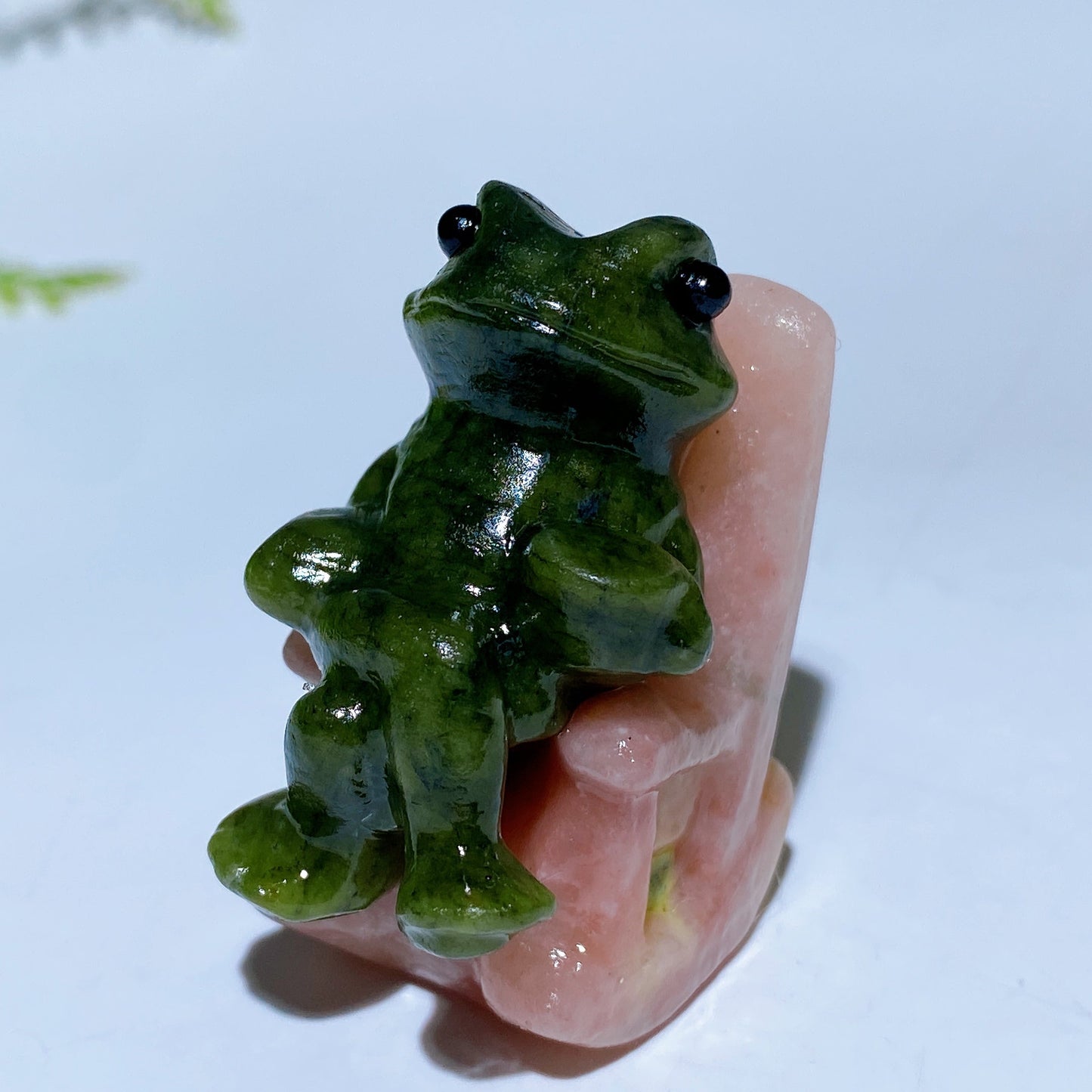 1.6" Natural Crystal Frog in Chair Carving Crystal Healing Bulk Wholesale