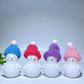 2.2" White Jade Snowman Carving with Cap Crystal Healing Bulk Wholesale