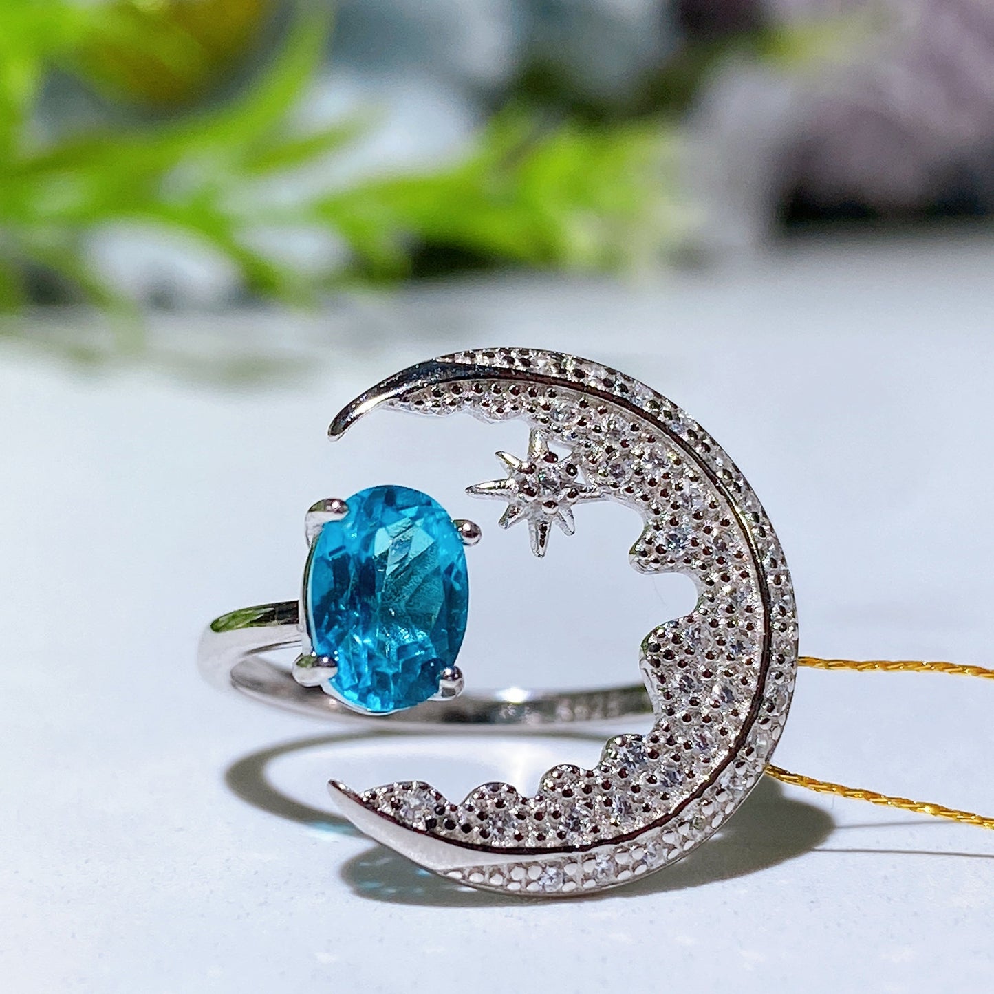S925 Crystal Ring Crystal Healing Bulk Wholesale