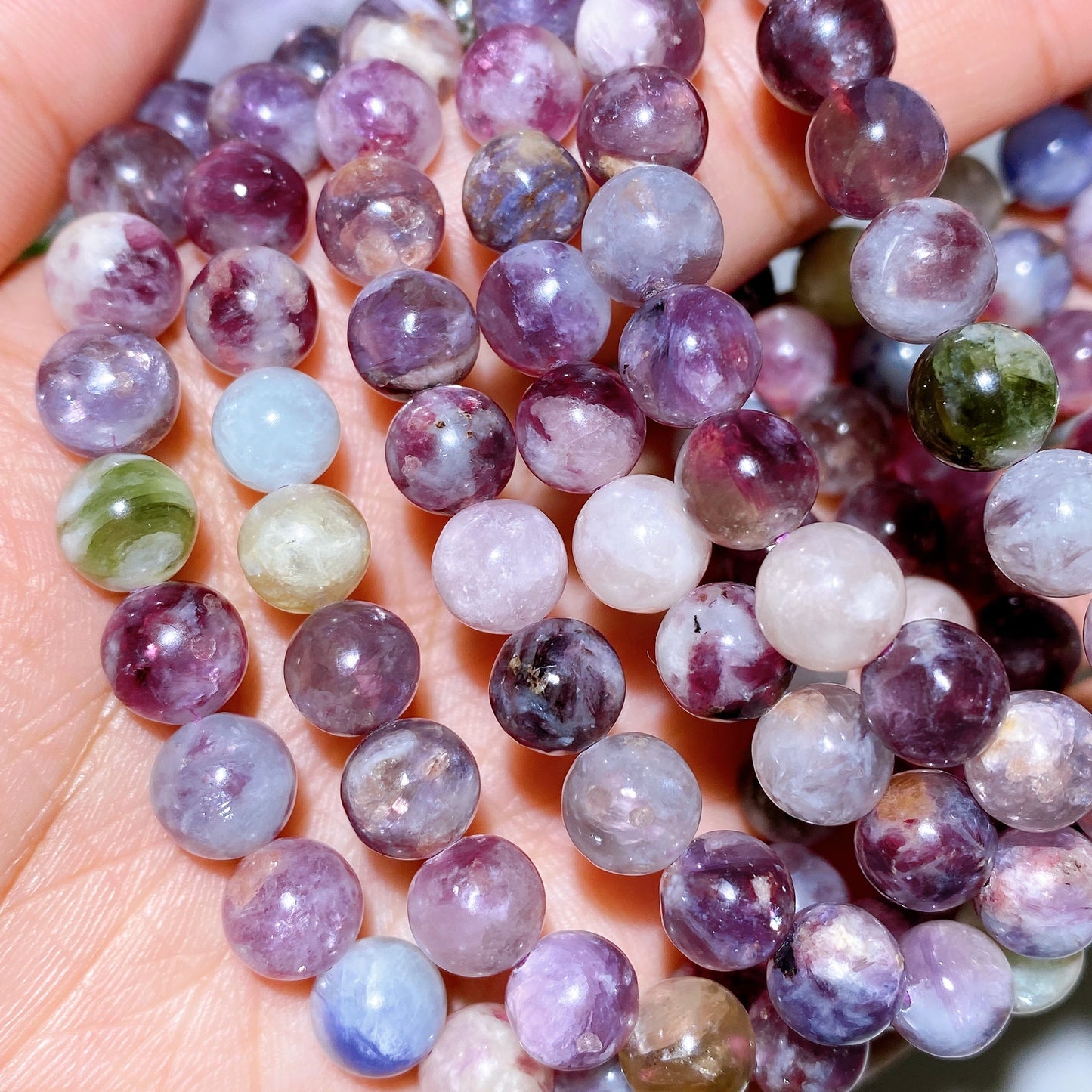 8mm Colorful Mica Bracelet Crystal Healing Bulk Wholesale