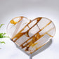 Natural Golden Healer Heart Carving with Stand Crystal Healiing Bulk Wholesale