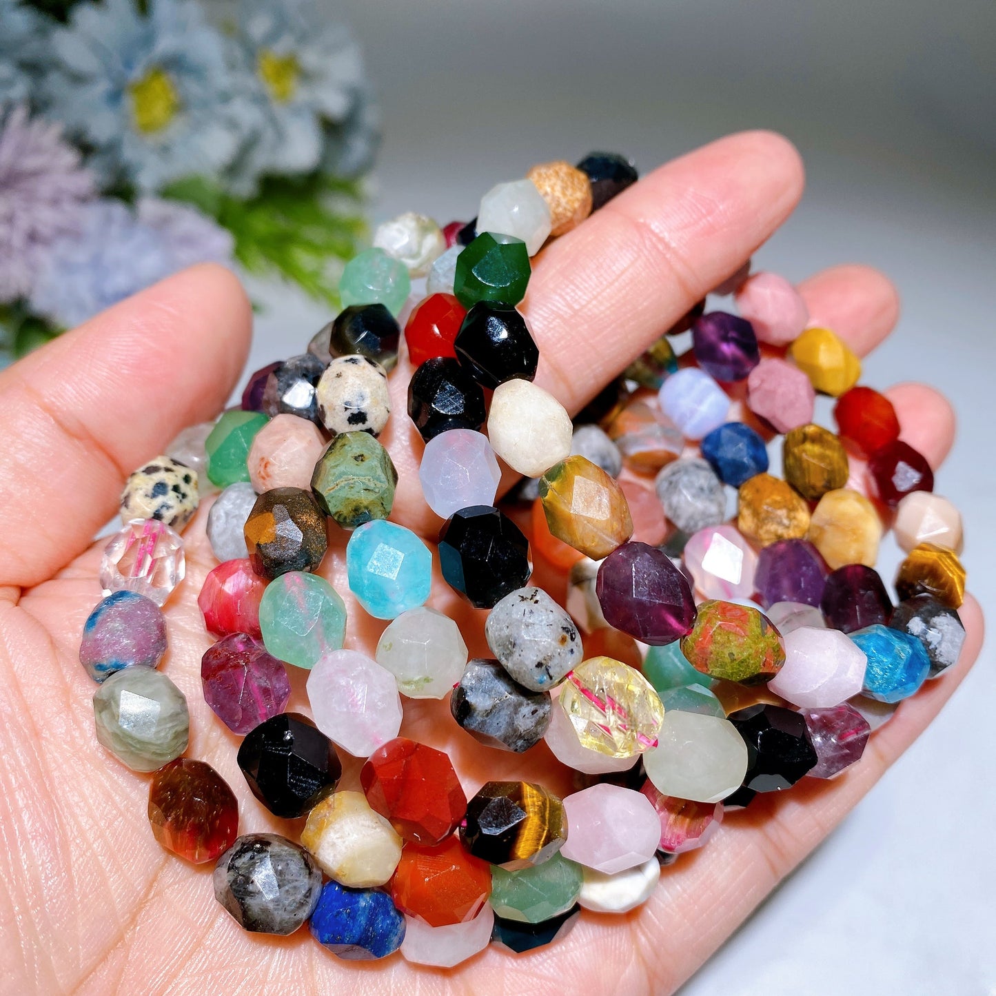 Mixed Crystal Faceted Bracelet Crystal Healing Bulk Wholesale