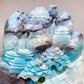 16cm Unique Sky Blue Landscape Scenery Carving Crystal Healing Bulk Wholesale
