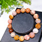 10-11.5mm Faceted Coral Agate Bracelet Crystal Healing Bulk Wholesale