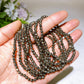 4mm Facted Pyrite Bracelet Crystal Healing Bulk Wholesale