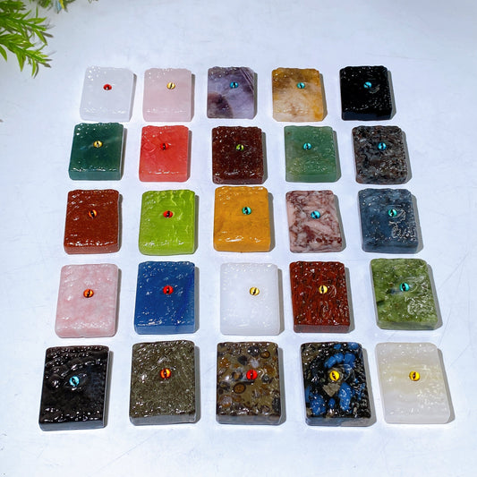 1.6" Natural Crystal Dragon Book Carving Crystal Healing Bulk Wholesale