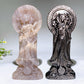 3.1"-5.9" Silver Obsidian Moonstone Hecate Carving Crystal Healing Bulk Wholesale