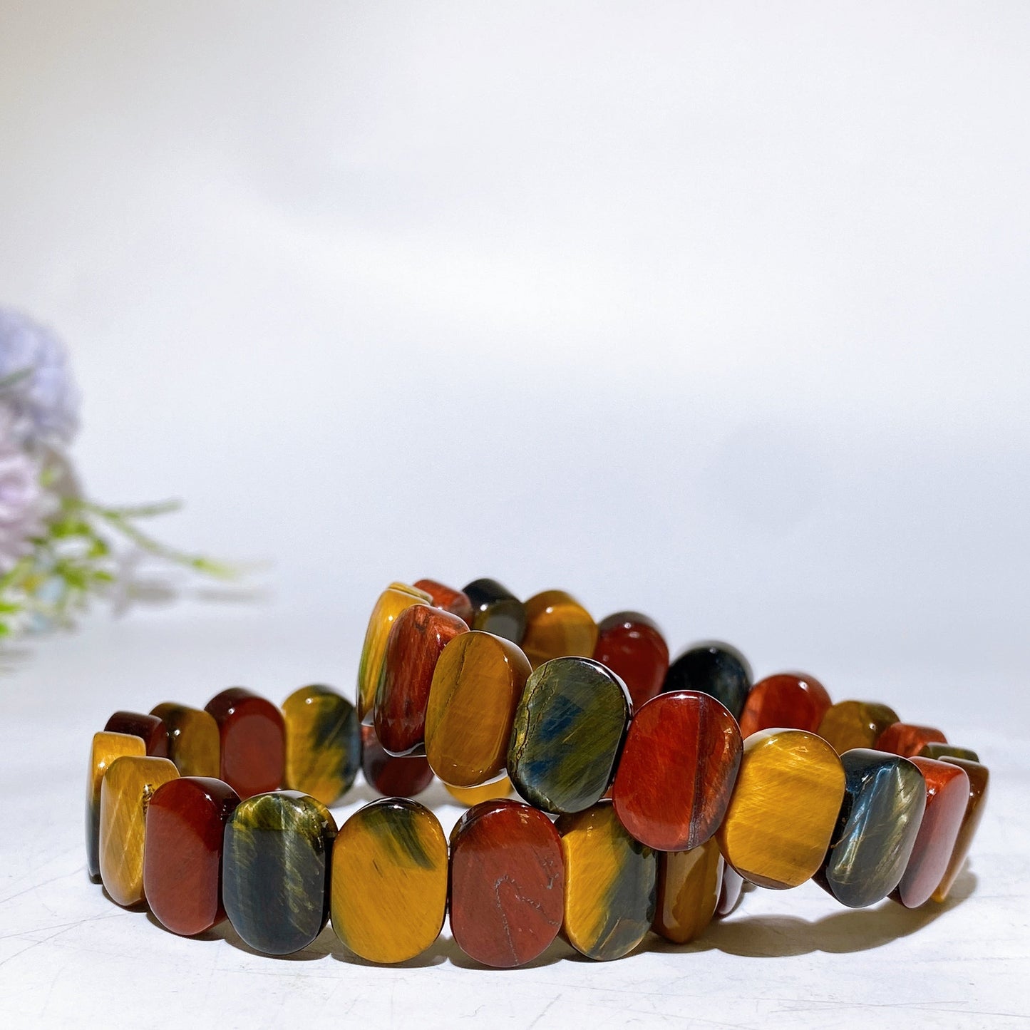 Rainbow Tiger's Eye Bangle Crystal Healiing Bulk Wholesale