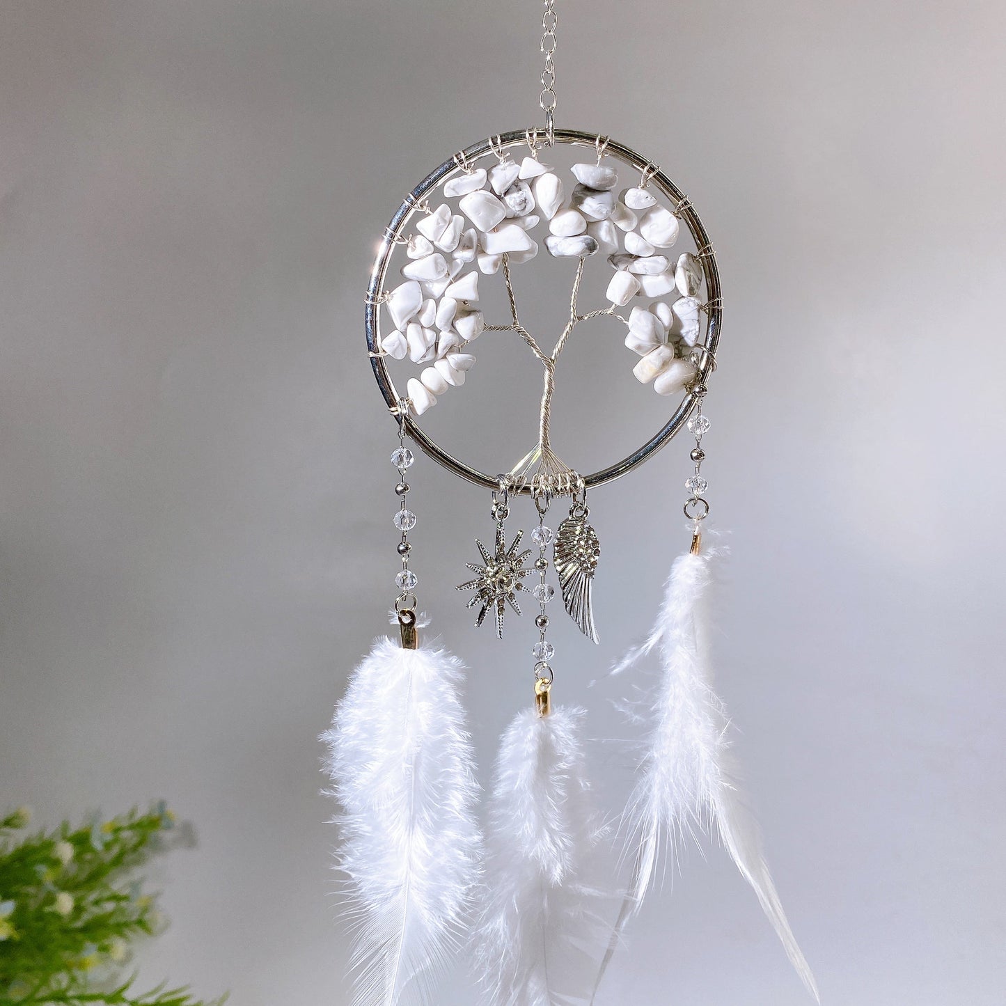 28cm Natural Crystal Dreamcatcher Crystal Healing Bulk Wholesale