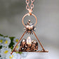 Amethyst Clear Quartz with Metal Sun Face Necklace Crystal Healing Bulk Wholesale