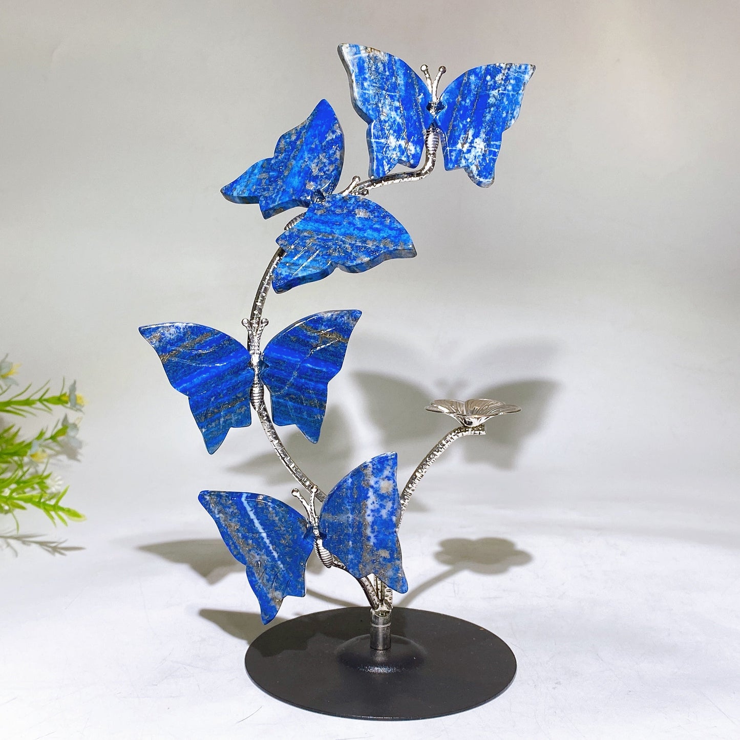 21cm Natrual Butterfly Sphere Holder Crystal Healing Bulk Wholesale