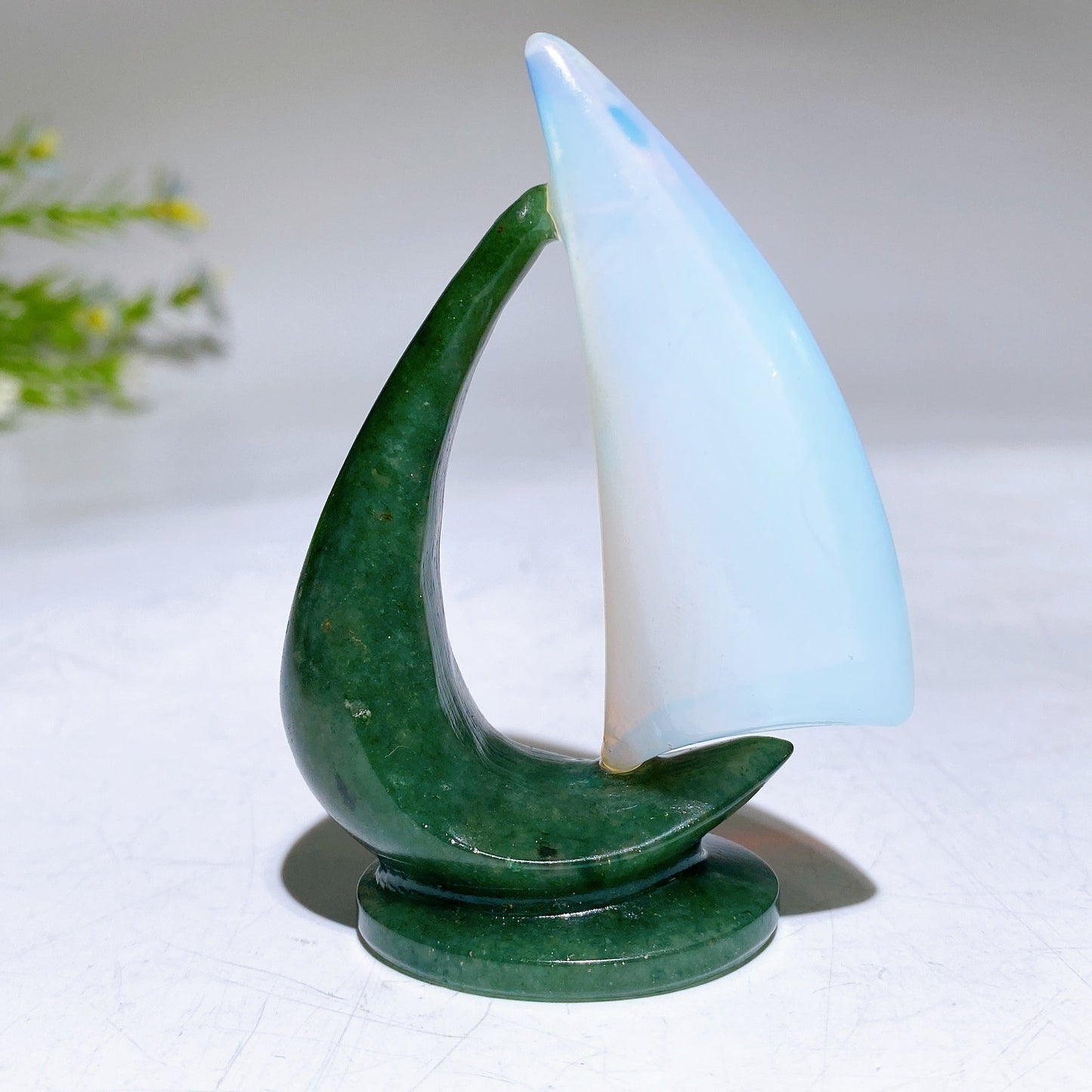 3.0" Crystal Sailboat Carving Crystal Healing Bulk Wholesale