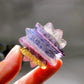1.6" Rainbow Fluorite Sunflower Carving Crystal Healing Bulk Wholesale