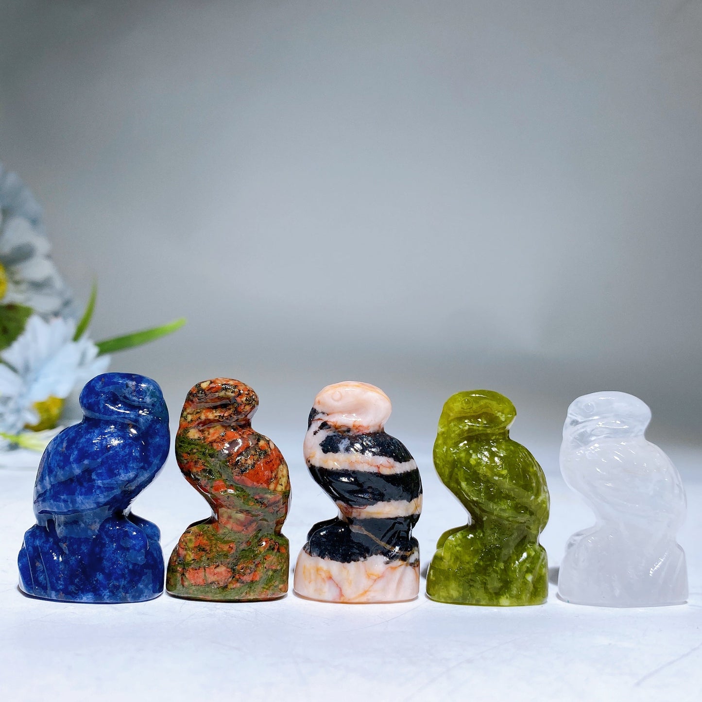 1.5" Crystal Flamingo Carving Crystal Healing Bulk Wholesale