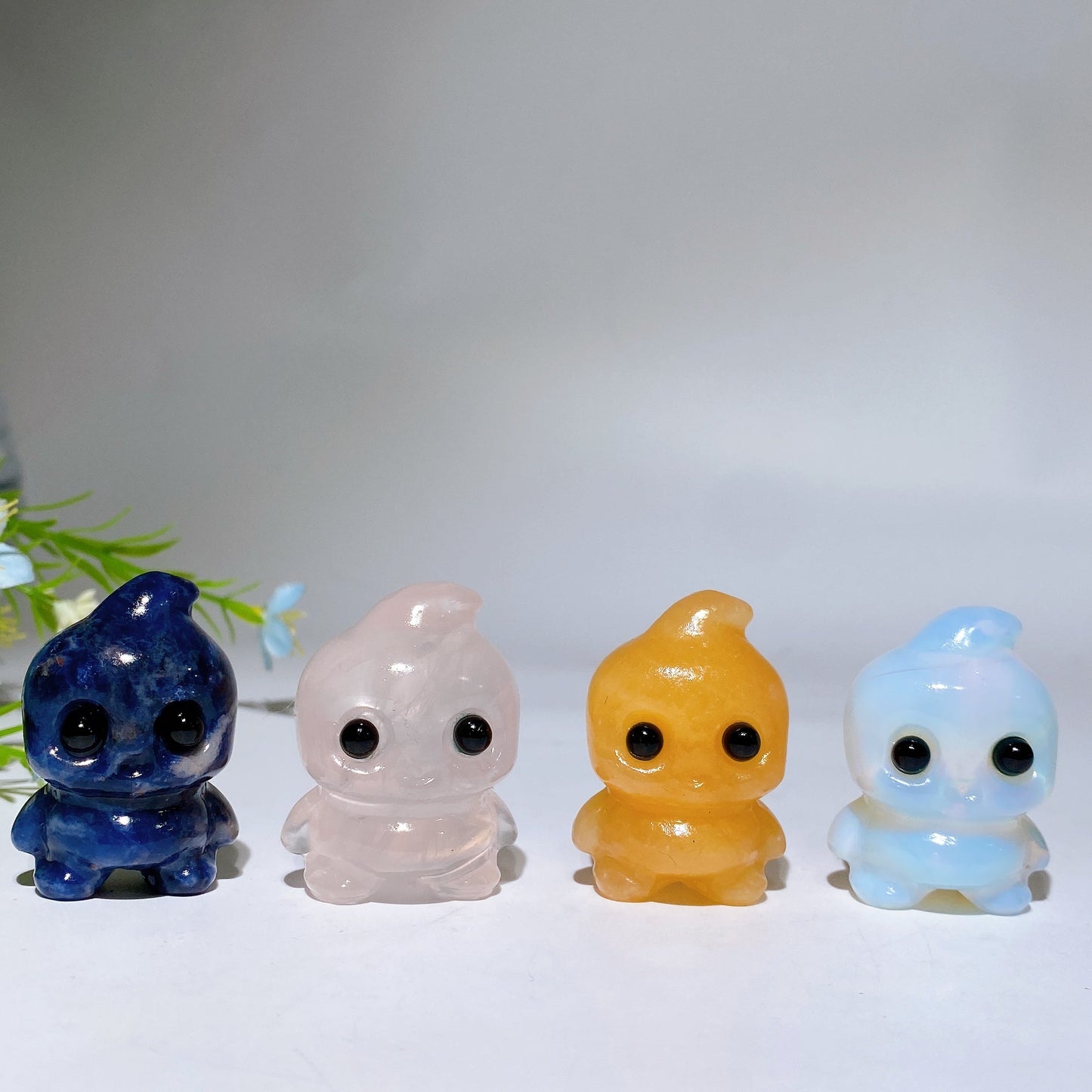 1.6" Crystal Baby Ghost Carving Crystal Healing Bulk Wholesale