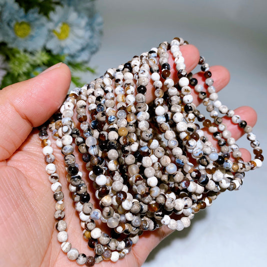 4mm Orca Agate Bracelet Crystal Healing Bulk Wholesale