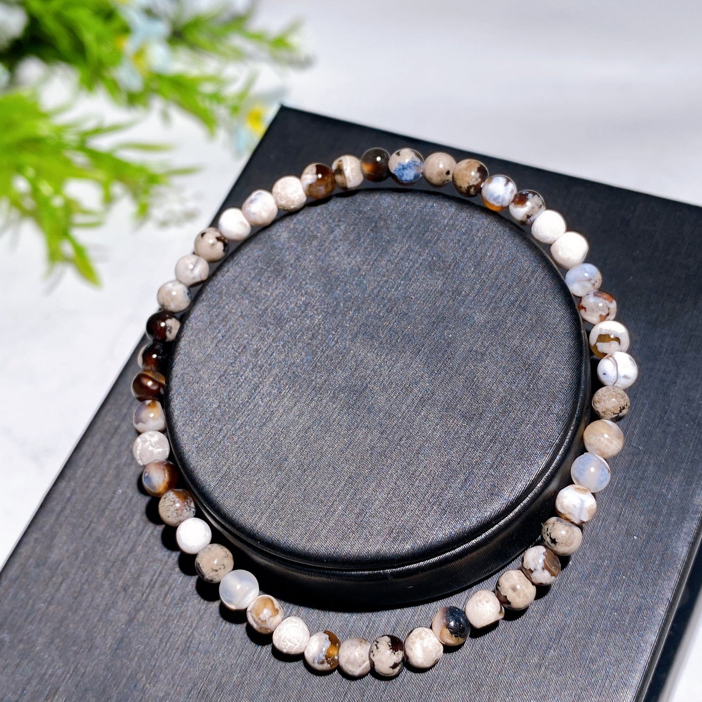 4mm Orca Agate Bracelet Crystal Healing Bulk Wholesale