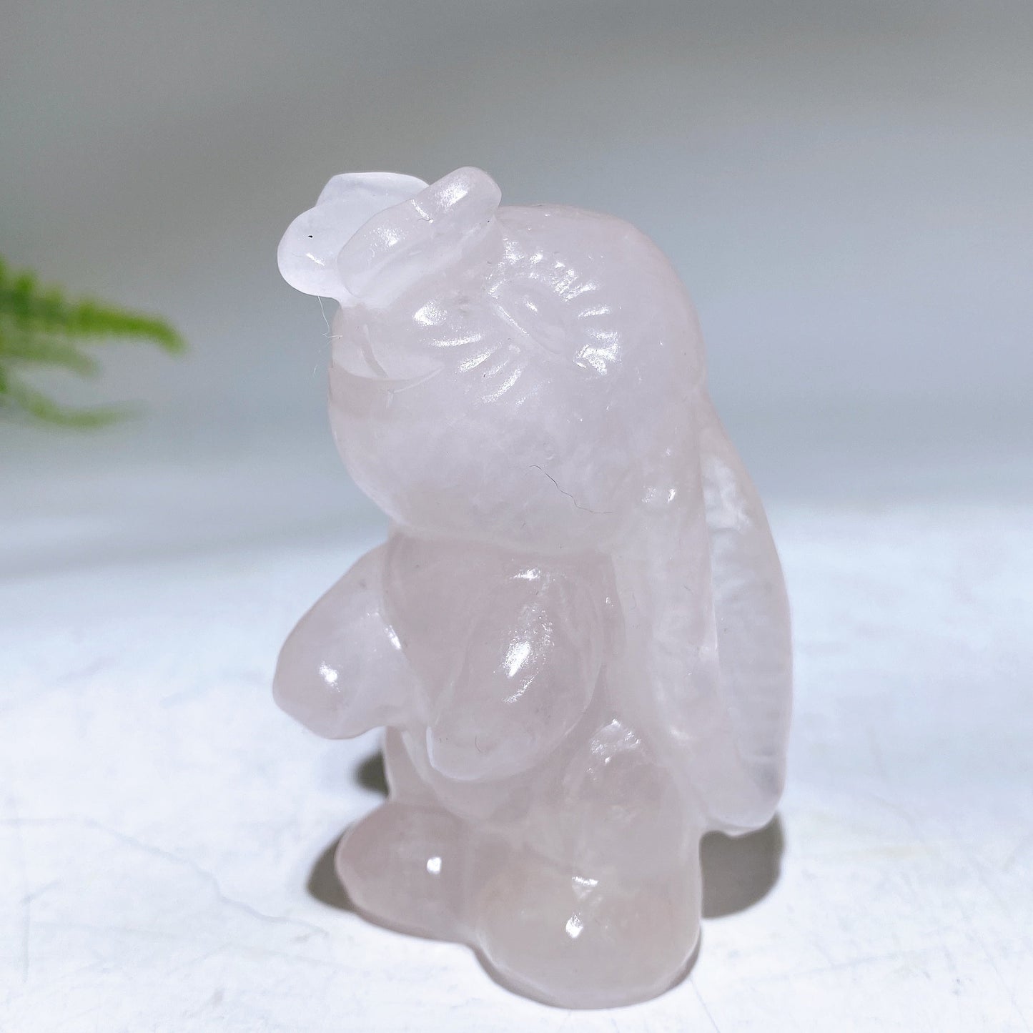 2.6" Crystal butterfly Hovering Over Rabbit Nose Carving Crystal Healing Bulk Wholesale