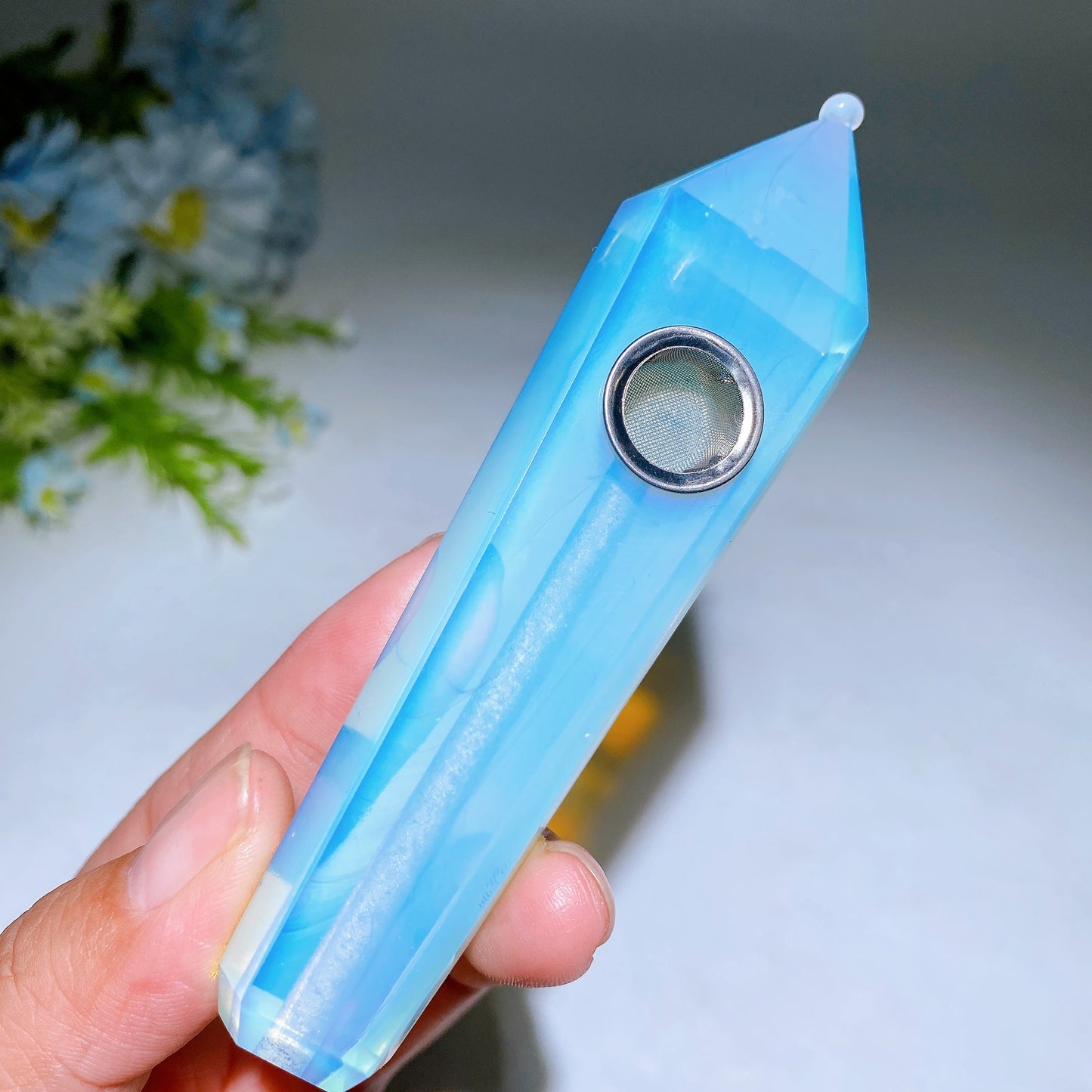3.9"-4.2" Crystal Smoking Pipe Carving Crystal Healing Bulk Wholesale