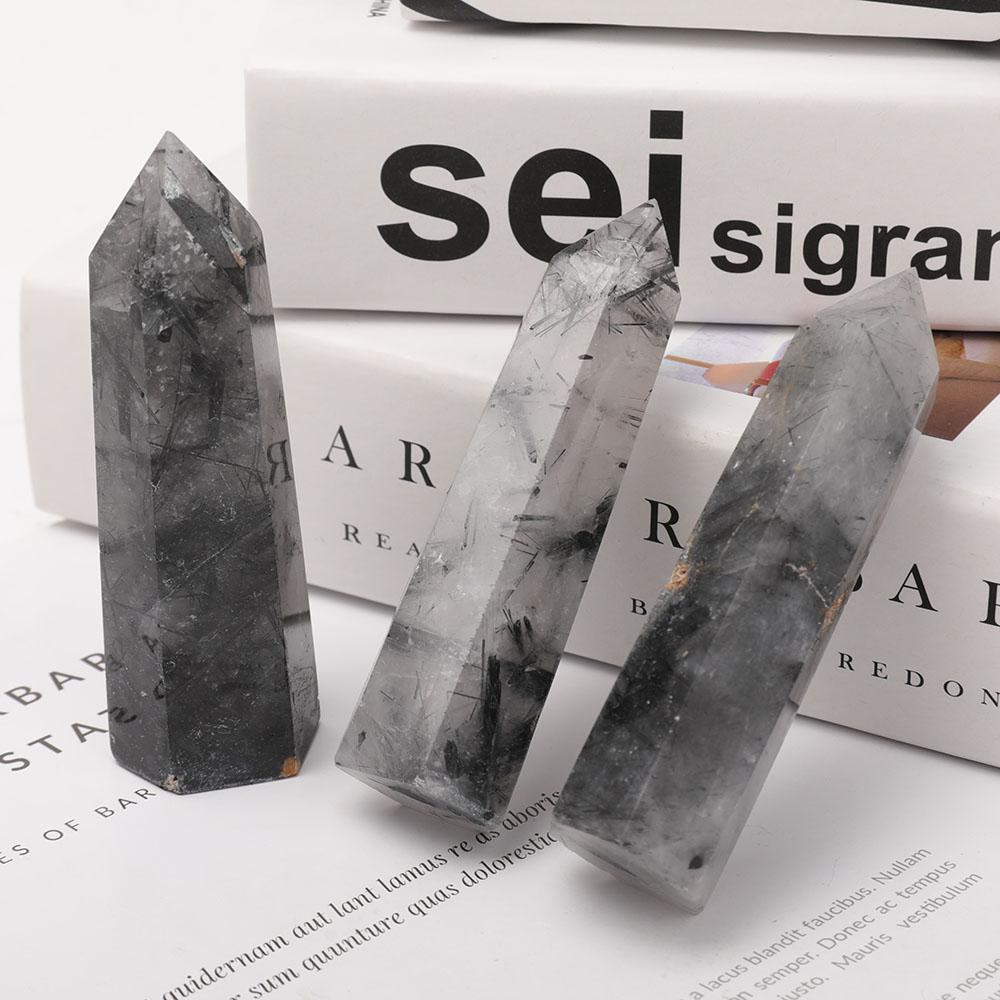 Set of 3 Black Tourmaline Crystal Points Crystal wholesale suppliers