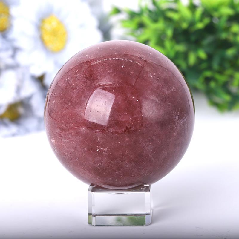 2.0"-4.5" Strawberry Quartz Sphere Crystal wholesale suppliers