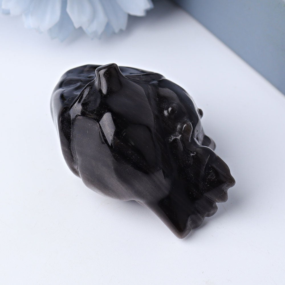 2.7" Silver Obsidian Heart Crystal Carvings Crystal wholesale suppliers