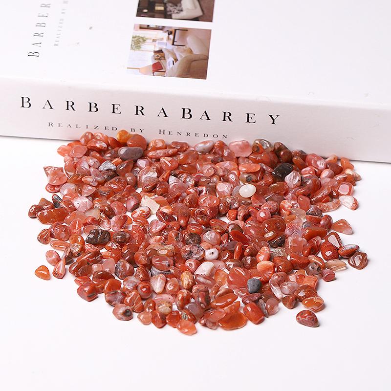 0.1kg Different Size Natural Carnelian Chips Crystal Chips for Decoration Crystal wholesale suppliers