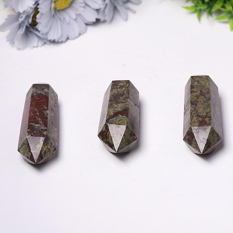 Wholesale Natural High Quality Dragon Blood Stone DT Tower Double Point Crystal wholesale suppliers