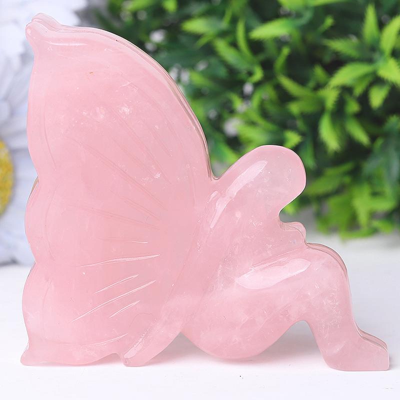 3.3" Rose Quartz Fairy Crystal Carvings Crystal wholesale suppliers