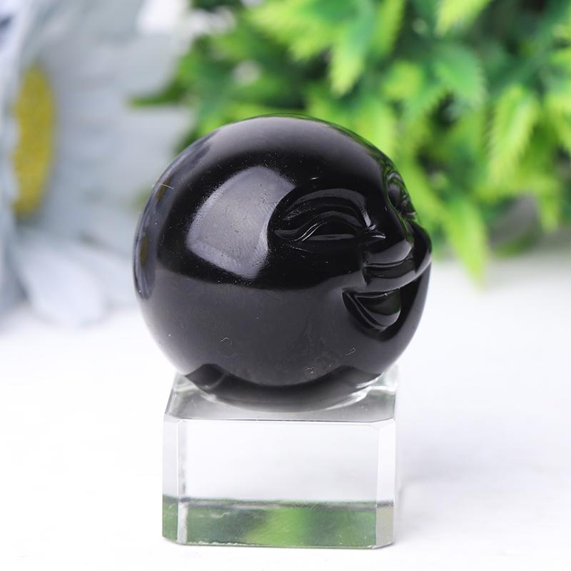 1.35" Smile Face Crystal Carvings Crystal wholesale suppliers