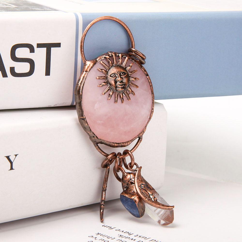 Rose Quartz Clear Quartz Kyanite Pendant Crystal wholesale suppliers