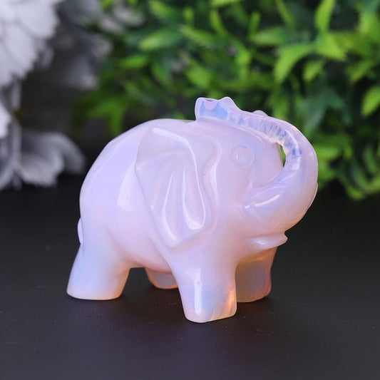 3" Pink Opalite Elephant Crystal Carvings Crystal wholesale suppliers