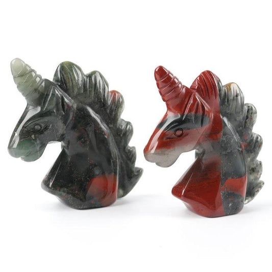 2" African Bloodstone Crystal Carving Unicorn Crystal wholesale suppliers