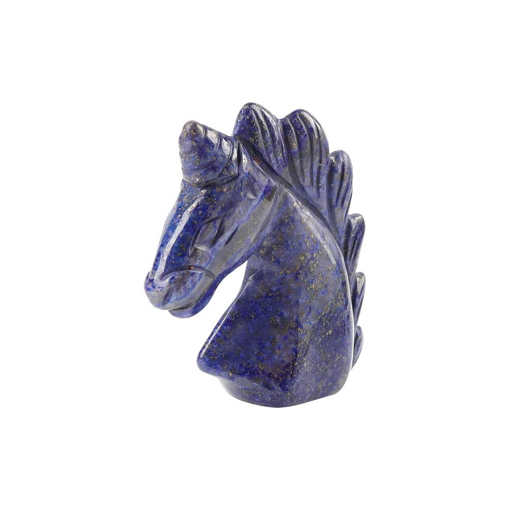 2" Lapis Crystal Carving Unicorn