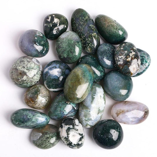 0.1kg Moss Agate Crystal Tumbles Crystal wholesale suppliers