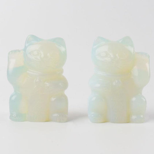 2" Opalite Crystal Carving Lucky Cat Crystal wholesale suppliers