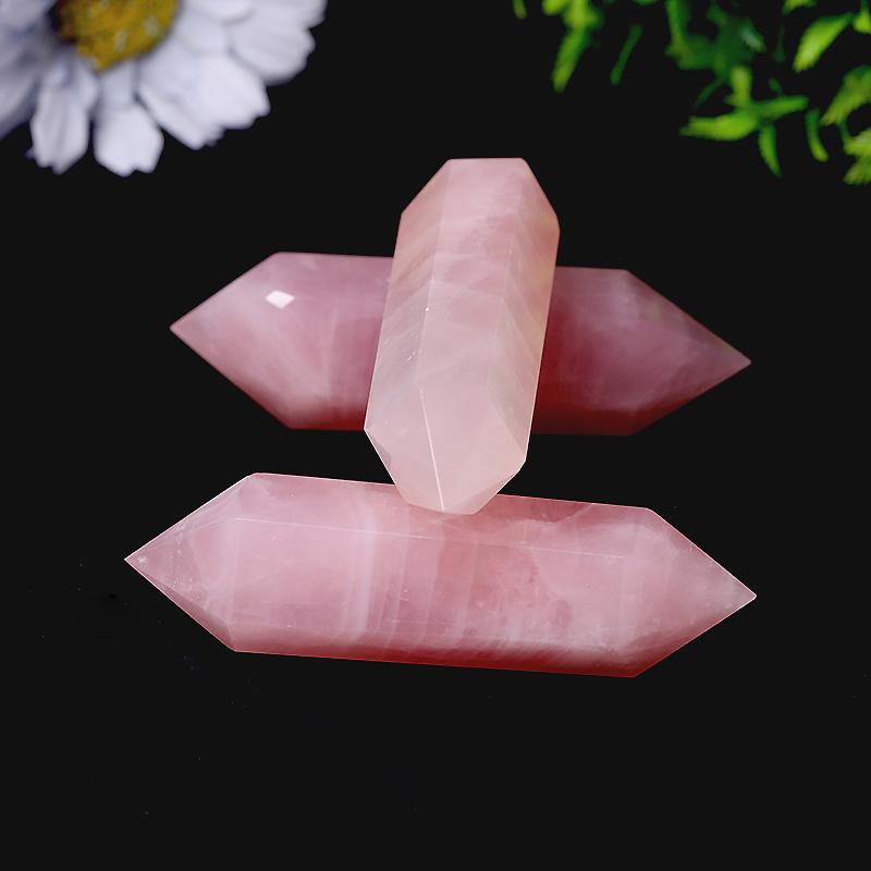 Natural Rose Quartz Double Terminated Points Crystal wholesale suppliers